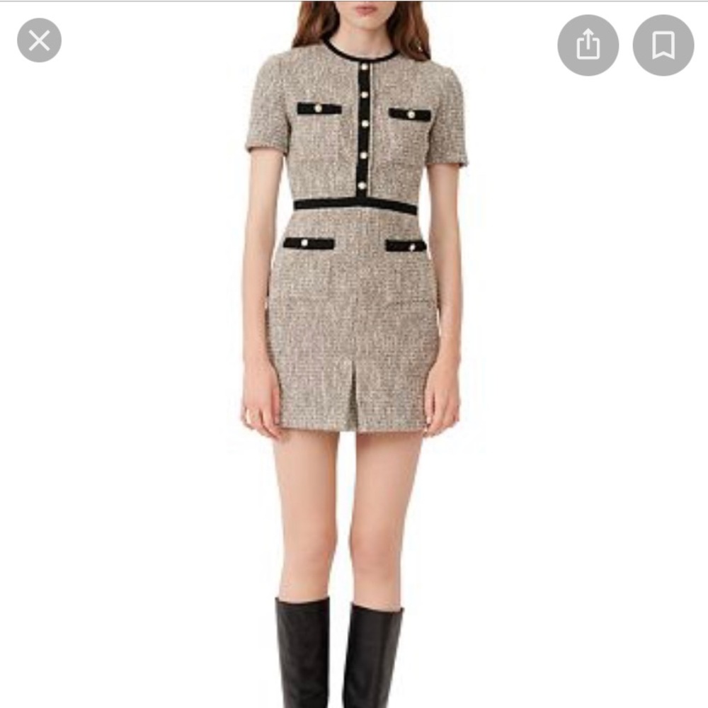 Maje Classic style tweed mini dress